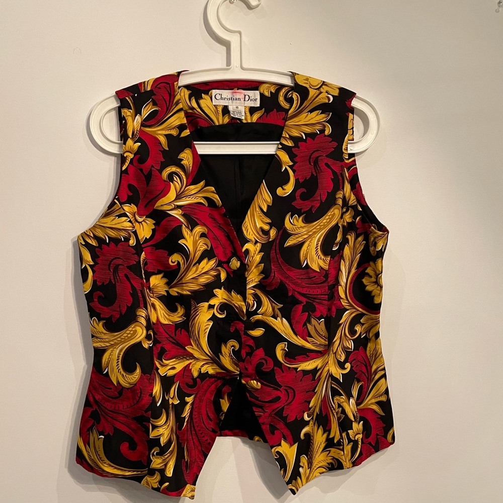 Dior Regal Print Silk Vest